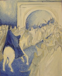 Entrée à Jérusalem - peinture de Macha Chmakoff