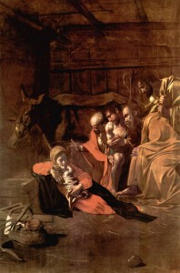 Caravaggio : L'adoration des bergers (1609)