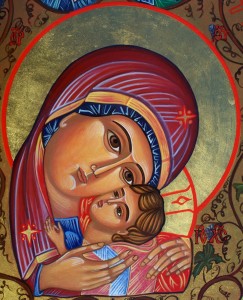 Icône de la Vierge et de l'Enfant Jésus